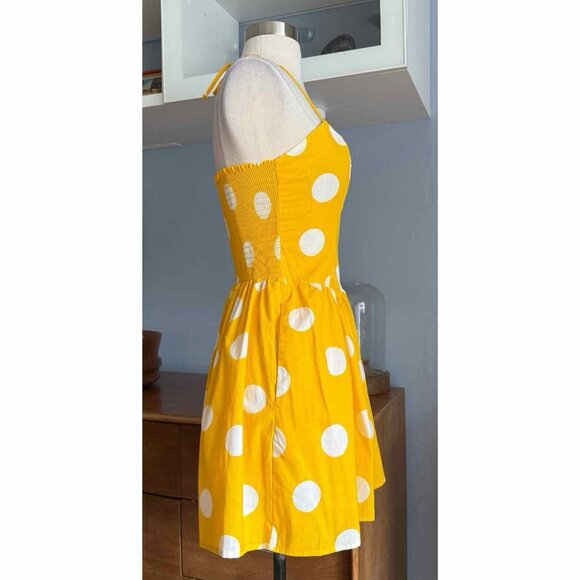 Vintage Byer California Yellow Polka Dot Romper Halter Neck Size S/M - Picture 3 of 7